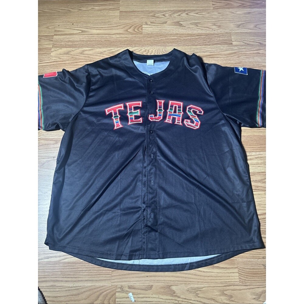 Texas Rangers Tejas Baseball Jersey XL Black 2022 Mexican Heritage Night #50 SGA